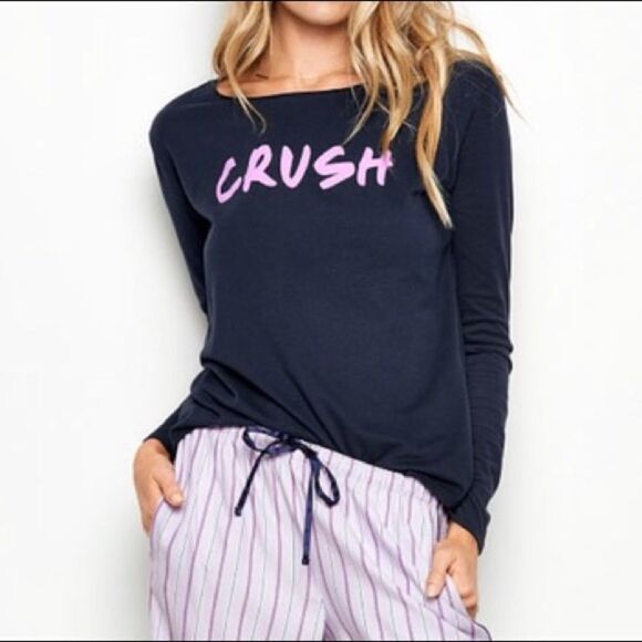 Victorias Secret Soft Cotton long sleeve top and drawstring shorts pajama set Xs - Picture 4 of 6